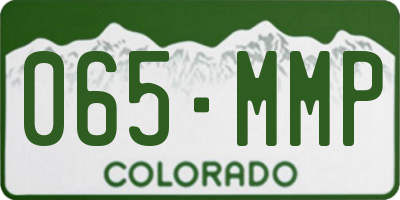 CO license plate 065MMP