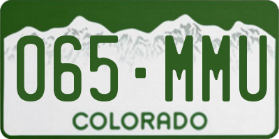 CO license plate 065MMU