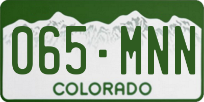 CO license plate 065MNN