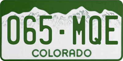CO license plate 065MQE