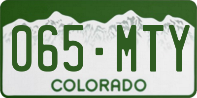 CO license plate 065MTY
