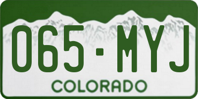 CO license plate 065MYJ