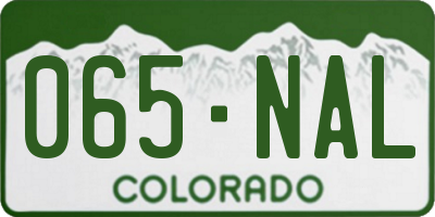 CO license plate 065NAL