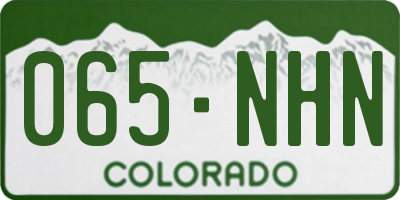CO license plate 065NHN