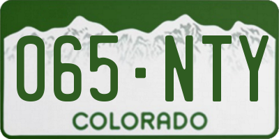 CO license plate 065NTY