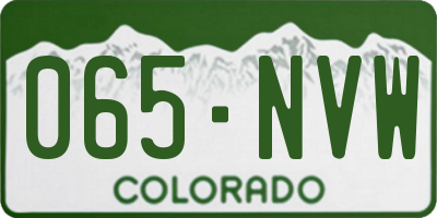 CO license plate 065NVW