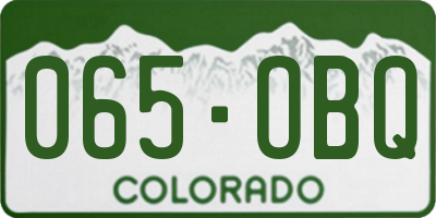CO license plate 065OBQ