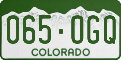 CO license plate 065OGQ