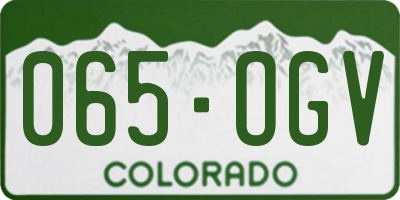 CO license plate 065OGV