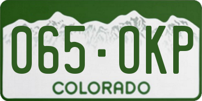 CO license plate 065OKP