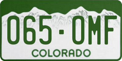 CO license plate 065OMF