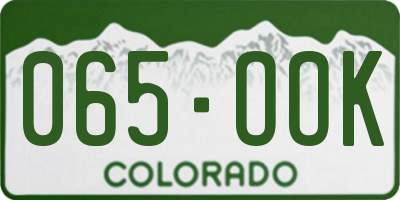 CO license plate 065OOK