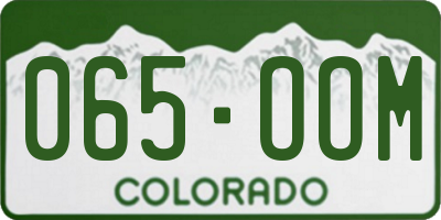 CO license plate 065OOM