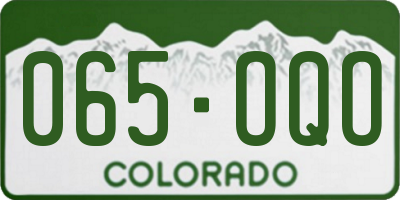 CO license plate 065OQO