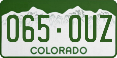 CO license plate 065OUZ