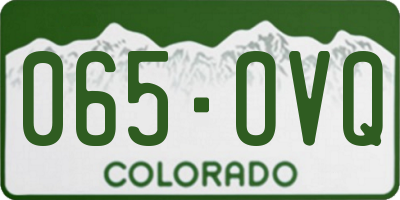 CO license plate 065OVQ