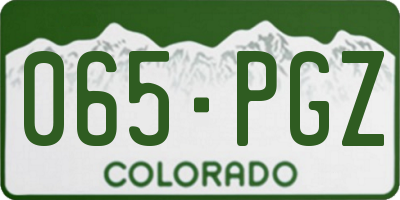 CO license plate 065PGZ