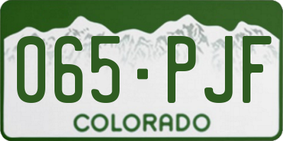 CO license plate 065PJF