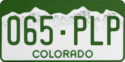 CO license plate 065PLP