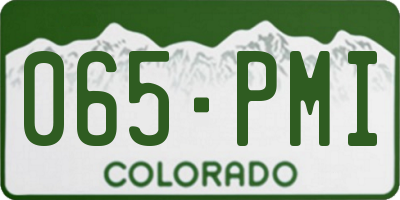 CO license plate 065PMI