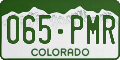 CO license plate 065PMR