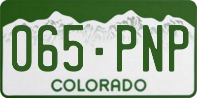 CO license plate 065PNP