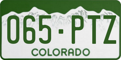 CO license plate 065PTZ