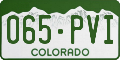 CO license plate 065PVI