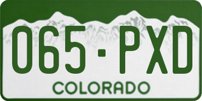 CO license plate 065PXD