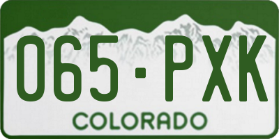 CO license plate 065PXK