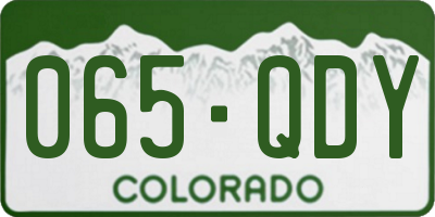 CO license plate 065QDY