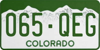 CO license plate 065QEG