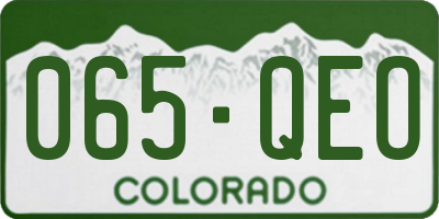 CO license plate 065QEO