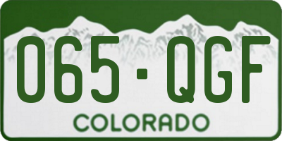 CO license plate 065QGF