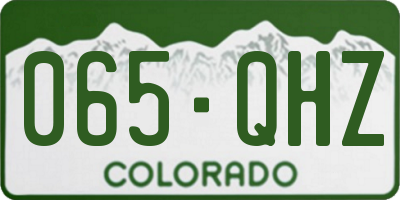 CO license plate 065QHZ