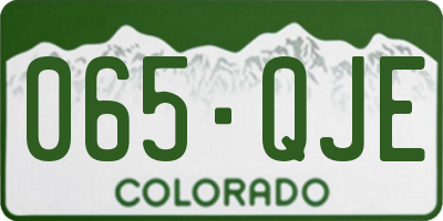 CO license plate 065QJE