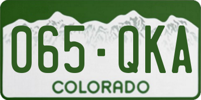 CO license plate 065QKA
