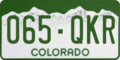 CO license plate 065QKR
