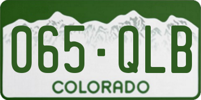 CO license plate 065QLB