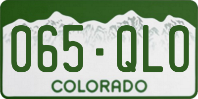 CO license plate 065QLO