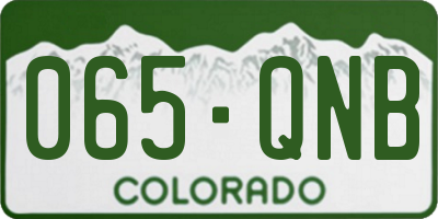 CO license plate 065QNB
