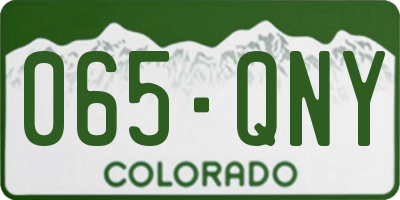 CO license plate 065QNY