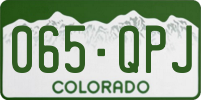 CO license plate 065QPJ