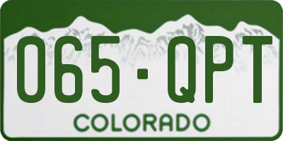 CO license plate 065QPT