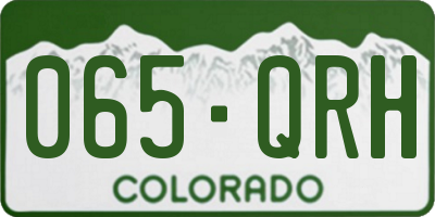 CO license plate 065QRH
