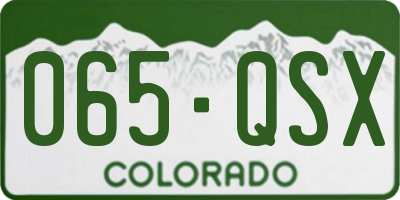 CO license plate 065QSX