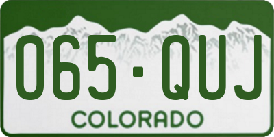 CO license plate 065QUJ