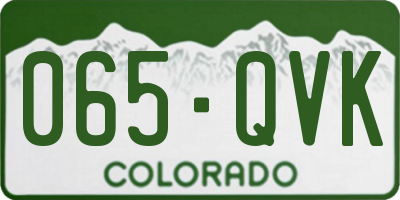 CO license plate 065QVK
