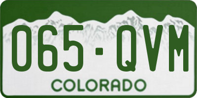 CO license plate 065QVM