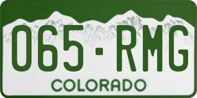CO license plate 065RMG